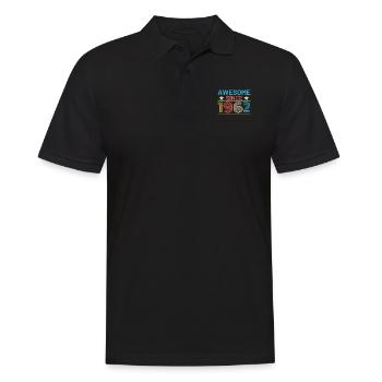 Awesome since 1962 60th birthday retro - Men's Polo Shirt - black - Front - Kai (181cm)