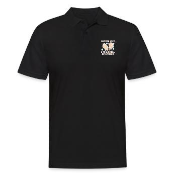 Amateurs d’huîtres Drôle d’huîtres Shucker d’huîtres - Polo Homme - noir - Devant - Kai (181cm)