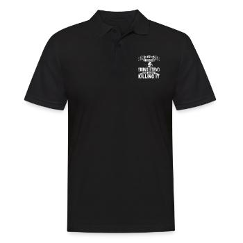 Ich Habe Nie Geträumt Dass Ich Eine Skilegende - Männer Poloshirt - Schwarz - Vorne - Kai (181cm)