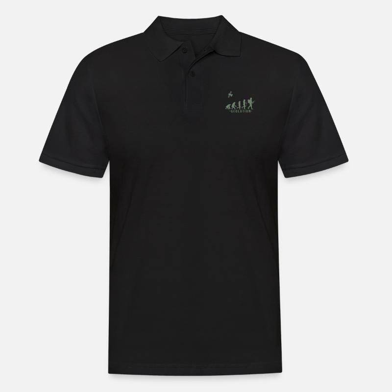 Geocaching evolution Shirt Geolution - Men's Polo Shirt - black