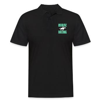 Rétro Vintage Horse Racing Lover Cool T-Shirt - Polo Homme - noir - Devant - Kai (181cm)