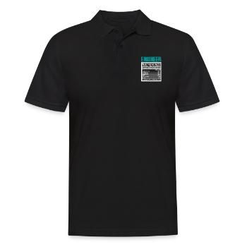 Funny Nutritional Facts Of An Engineer Cool - Männer Poloshirt - Schwarz - Vorne - Kai (181cm)