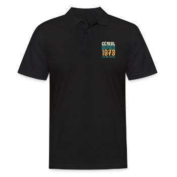 Génial depuis 1973 - Polo Homme - noir - Devant - Kai (181cm)