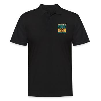 Awesome Since 1989 limited edition. - Men's Polo Shirt - black - Front - Kai (181cm)
