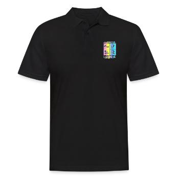 Awesome since 1991. Wakeboard Lifestyle - Männer Poloshirt - Schwarz - Vorne - Kai (181cm)