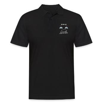 Ich kam, sah und vergaß was ich wollte. - Männer Poloshirt - Schwarz - Vorne - Kai (181cm)