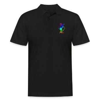 Pferd Mama Pferd Liebhaber Reiter - Männer Poloshirt - Schwarz - Vorne - Kai (181cm)