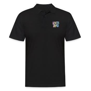 Édition limitée 1975 Graffiti - Polo Homme - noir - Devant - Kai (181cm)