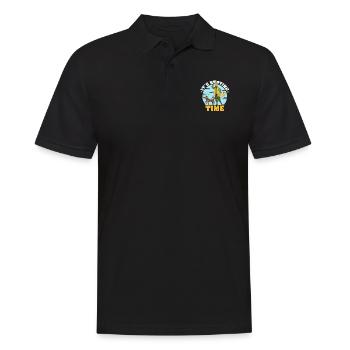 Temps de chasse amusant avec cor de chasse dans la nature - Polo Homme - noir - Devant - Kai (181cm)