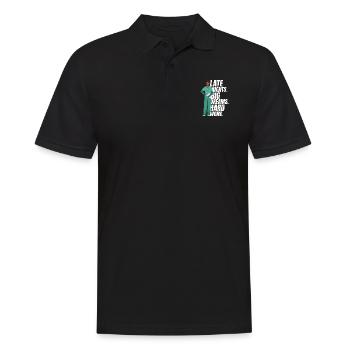 Nurse Late Nights Big Dreams Hard Work Funny Nurse - Men's Polo Shirt - black - Front - Kai (181cm)