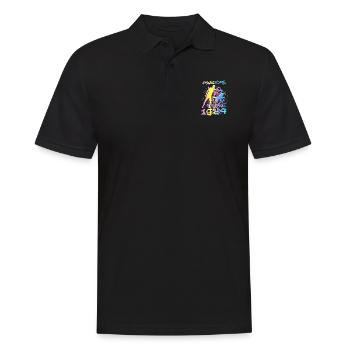 Awesome since 1984. Agility, Hundetraining - Männer Poloshirt - Schwarz - Vorne - Kai (181cm)