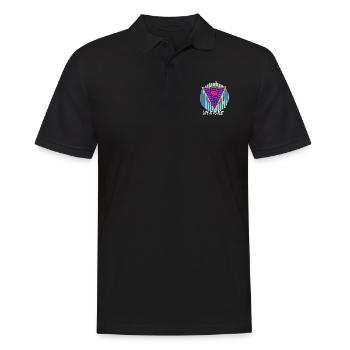 La vie à son meilleur Rétro Wine Lover Vapor Wave - Polo Homme - noir - Devant - Kai (181cm)