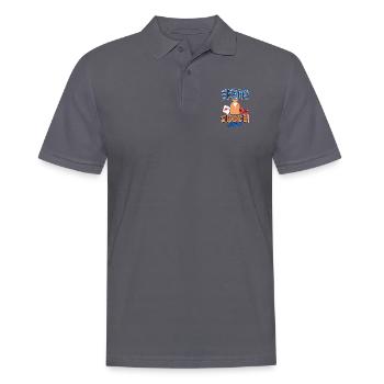 Vegas Groom Squad Retro Vegas T-shirt de mariage - Polo Homme - charbon - Devant - Nico (186cm)
