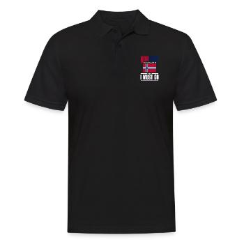 Norway Is Calling And I Must Go Norway Norwegian - Men's Polo Shirt - black - Front - Kai (181cm)