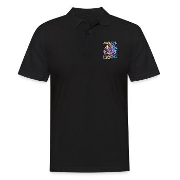 Awesome since 2000. Agility, Hundetraining - Men's Polo Shirt - black - Front - Kai (181cm)
