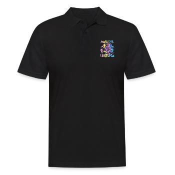 Awesome since 1996. Agility, Hundetraining - Männer Poloshirt - Schwarz - Vorne - Kai (181cm)