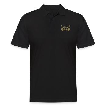 Koch Shirt Aufessen ! Hab ich gesagt - Männer Poloshirt - Schwarz - Vorne - Kai (181cm)