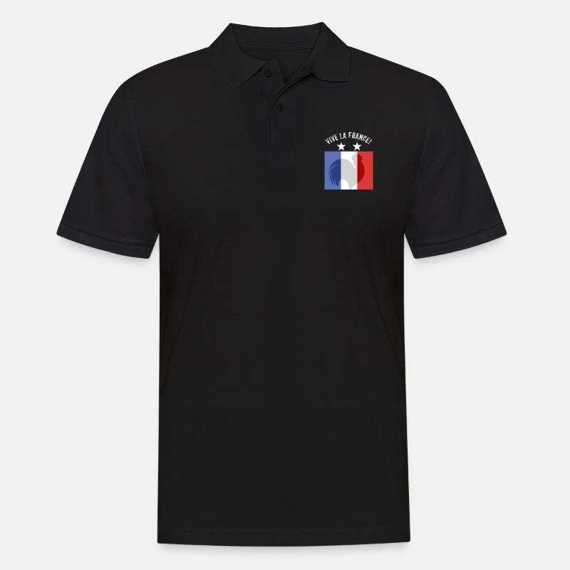 Frankreich - Männer Poloshirt - Schwarz