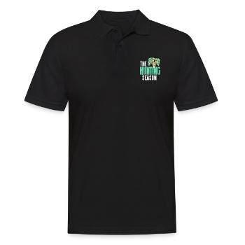 La saison de chasse Rétro Champignon Chasse Mycologie - Polo Homme - noir - Devant - Kai (181cm)