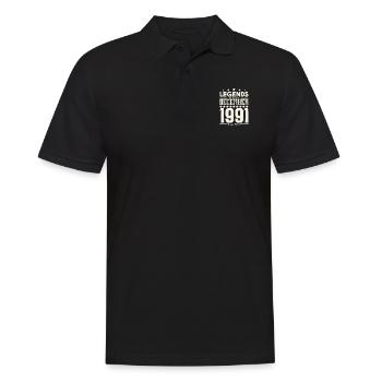 Legenden werden im Dezember 1991 geboren.Geschenkjubiläum - Männer Poloshirt - Schwarz - Vorne - Kai (181cm)