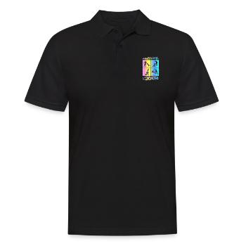 Awesome since 2008. Agility, Hundetraining - Männer Poloshirt - Schwarz - Vorne - Kai (181cm)