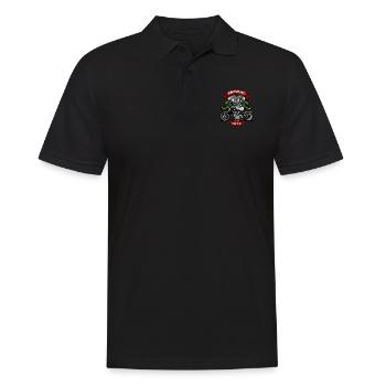 Awesome since 1974, Biker Geburtstag - Männer Poloshirt - Schwarz - Vorne - Kai (181cm)
