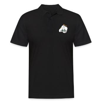 Né pour faire du vélo I Lapin de vélo I Cycliste | Lapin - Polo Homme - noir - Devant - Kai (181cm)