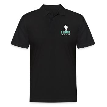 A Zombie Chewed It Off Retro Funny Prosthesis - Men's Polo Shirt - black - Front - Kai (181cm)