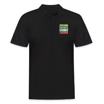 Gentleman Père Professeur de sciences Professeur rétro - Polo Homme - noir - Devant - Kai (181cm)