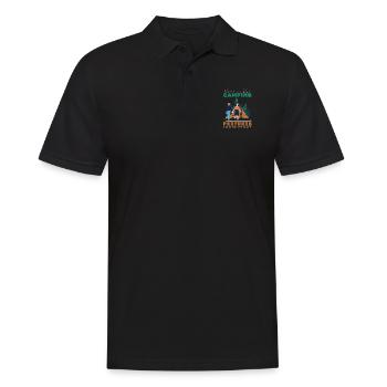 Camping Camper Outdoor Sommer Design - Männer Poloshirt - Schwarz - Vorne - Kai (181cm)