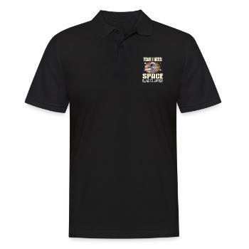 Yeah I Need Space I'll Go To Jupiter Retro Funny - Men's Polo Shirt - black - Front - Kai (181cm)