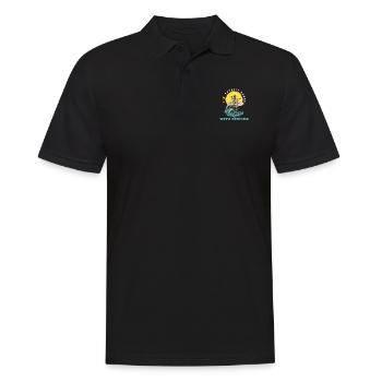 Je suis totalement en planche avec surfeur rétro drôle - Polo Homme - noir - Devant - Kai (181cm)