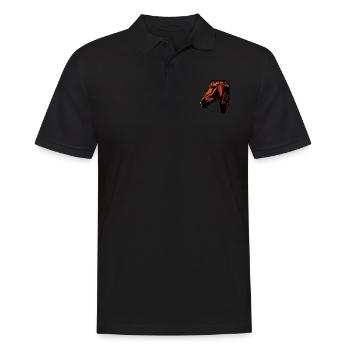 Pferd Tier Motiv - Männer Poloshirt - Schwarz - Vorne - Kai (181cm)