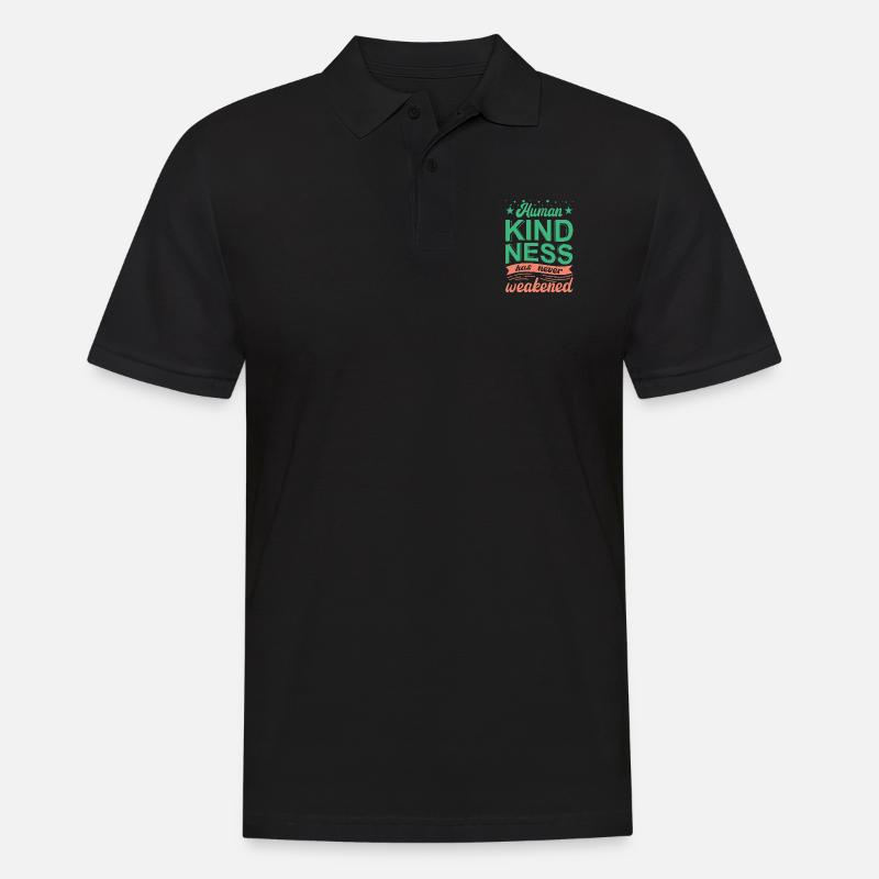 Human Kindness - Männer Poloshirt - Schwarz