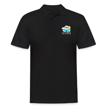 Heißluftballon & Ballon Fahrer Geschenk - Männer Poloshirt - Schwarz - Vorne - Kai (181cm)
