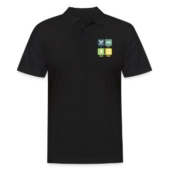 Gitarre Musik Gitarisst Gitarren Spruch - Männer Poloshirt - Schwarz - Vorne - Kai (181cm)