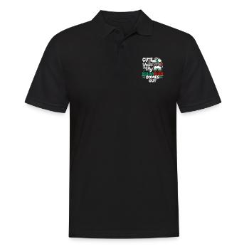 Drapeau bulgare Bulgarie mignon jusqu’à mon bulgare - Polo Homme - noir - Devant - Kai (181cm)