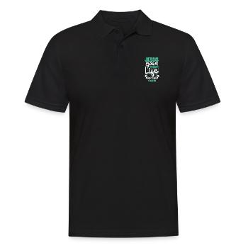 Jesus Christianity God Praying Prayer Pastor - Männer Poloshirt - Schwarz - Vorne - Kai (181cm)