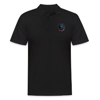 cute cat in easter & spring style cats - Men's Polo Shirt - black - Front - Kai (181cm)