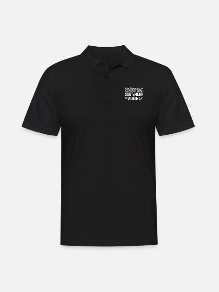 Vögel beobachten Ornithologie Vogelbeobachtung - Männer Poloshirt - Schwarz