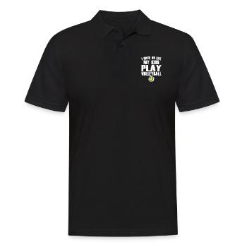 I don't have a life, my kids play volleyball - Men's Polo Shirt - black - Front - Kai (181cm)