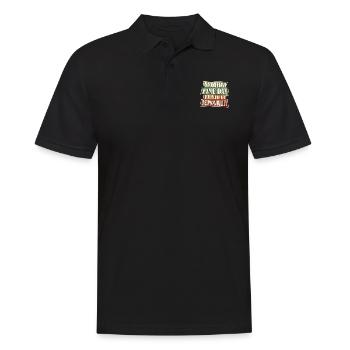 Schwarzer Humor Witzig - Männer Poloshirt - Schwarz - Vorne - Kai (181cm)