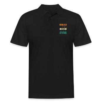 Schwarzer Humor - Männer Poloshirt - Schwarz - Vorne - Kai (181cm)