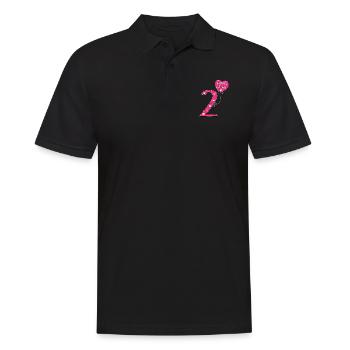 2 anniversaire Happy Birthady - Polo Homme - noir - Devant - Kai (181cm)