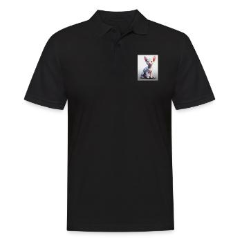 Sphynx Cat Porzellan - Männer Poloshirt - Schwarz - Vorne - Kai (181cm)
