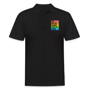 You Are The Reason I Love To Teach School Teacher - Men's Polo Shirt - black - Front - Kai (181cm)