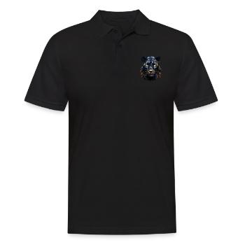 Panthère noire Style polygonal - Polo Homme - noir - Devant - Kai (181cm)
