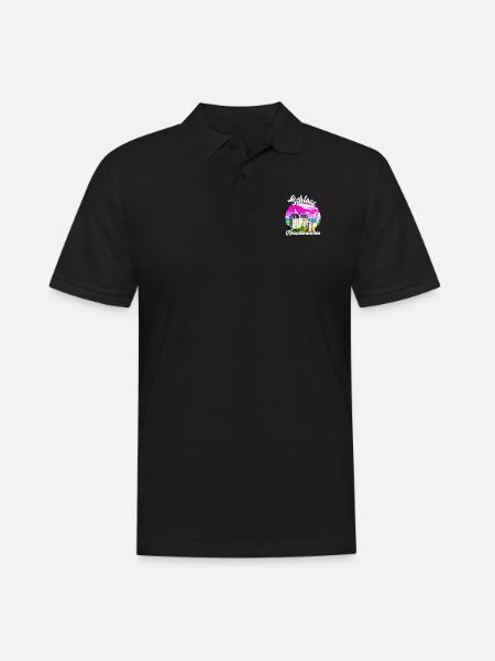 Bayern Schloss Neuschwanstein Deutschland - Männer Poloshirt - Schwarz