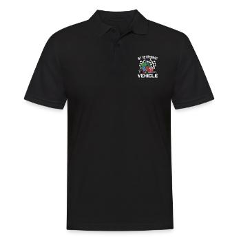 Retraite de garde de course de pelouse drôle - Polo Homme - noir - Devant - Kai (181cm)