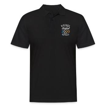 2000 Vintage Anniversaire 2000 original birthday - Polo Homme - noir - Devant - Kai (181cm)